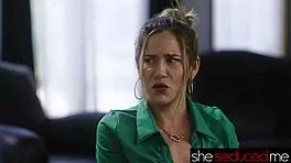 dean seduces wet milf in lingerie for steamy cunilingus kissing