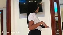 uniform babe nearly catches my solo session