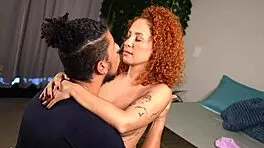 watch me make this redhead wife squirt hard in interracial bath massage frenzy