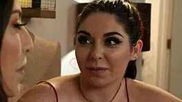 Roommate licks petite brunette's hairy pussy to squirting orgasm bliss