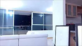 Adorable drunk brunette shemale teen serves horny big tits homemade lunch