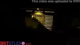 voyeur watches busty british neighbor fingering her huge natural tits and curvy ass