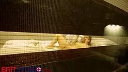 voyeur watches busty british neighbor fingering her huge natural tits and curvy ass