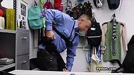 guy checks her holes with flashlight then dick