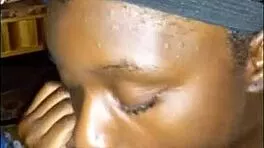 darkchocolatebarbie sucks huge black cock for facial cumshot