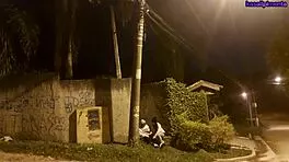 brazilian wife bent over fucked rough anal doggystyle in street cuckold