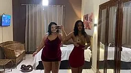 Playful roommates flash wet pussies and tight asses in dorm fun