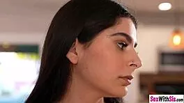 check out petite latina angel gostosa struggling with huge cock in mouth