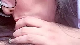 college babe joins for outdoor deepthroat cock sucking fun