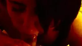 my emo friend drops to her knees for deepthroat blowjob