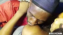 ebony beauty squirts on huge stepdad cock in wet missionary pounding