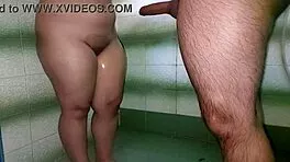 i help my curvy latina neighbor bathe she teases till i creampie her big ass