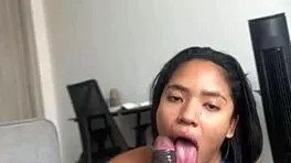amateur couple loves deep bbc mouth stuffing and face fucking