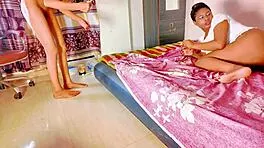 first time ffm threesome brunette milf squirts on cocks 💦👯