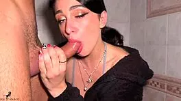 couldn't resist slamming my cock into her wet pussy in the bathroom