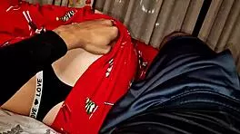 shocking bareback slip with hot friend at pajama party bash