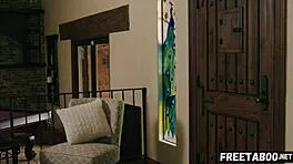 Babysitter Coco Lovelock joins kinky couple for steamy threesome fingering creampie