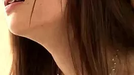 Beautiful young asian gets creampied hard by lover in jav