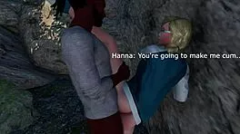 lost teen's squirting pussy exploited by huge black cock in wild hiking fuck