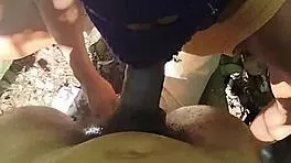 Boy dumps beach girl for trail pounding by huge black cock