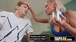 Blonde Milf Stripper Rips Clothes for Intense Deep Pounding