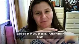 brunette girl next door in skirt and socks masturbates on video chat