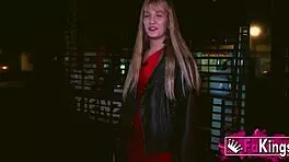 hey, that blonde teen ditched her old guy for a hot young stud now