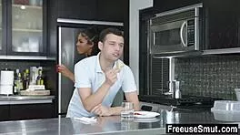 Petite Latina lets guy ravage her tight body in taboo fantasy play