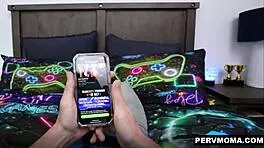 Jessica Aaren dives in to stroke Rion King's cock