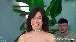 Megan Love Drains Gangbang Cocks in Double Penetration Debut