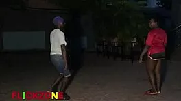 chubby ebony neighbor oiled big tits ass homemade hardcore pounding