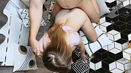 busty blonde teen spreads legs wide begging stepbro to pound her tight pussy