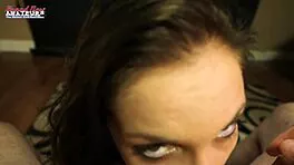 Blonde bombshell deepthroats then slammed hard ending in facial cumshot