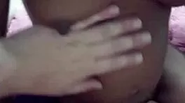 Skinny black babe slurps white cock hungrily for dinner