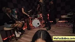 busty brunette nia bleu teams up intimately with sound guy brett maker