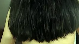 petite babe sucks huge cock then gets pounded in wild threesome