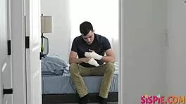 Ashley helps ricky with hot petite milf blowjob hookup