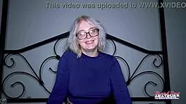 platinum blonde coed annie archer blows then takes wet pounding