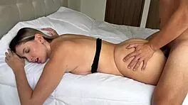 horny latina spreads big tits and pussy mistaking young stud for husband