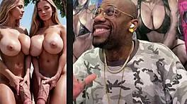 big-breasted ebony trans damsel chained up gets cock sucked with anal beads