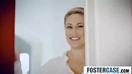 Blonde milf joins teens in hardcore group pussy pounding