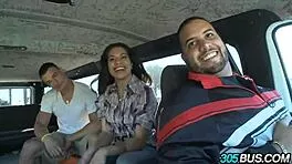 hot long-haired dominican babe fucked hard outdoors