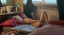 horny redhead girlfriend moans as her hairy pussy gets fingered deep 😏