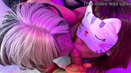 Unicorn Girlfriend Rides Cock to Creampie While Bisexual Wife Films Licking Pussy