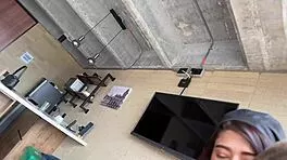 19yo petite latina teen's first casting reveals her tight shaved pussy riding big cock cowgirl style