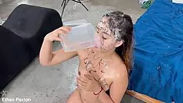 no mercy 😈 sussy sweet chokes on puke piss and gets fisted roughly in extreme domination frenzy