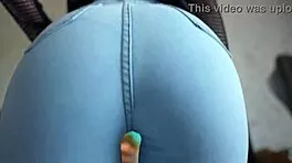 jeans facesitting pov with perfect big ass shaking and dirty talk goddess worship!