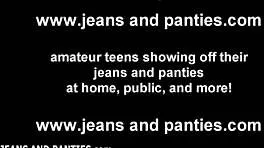 i can't resist petite maggie's teasing in those tiny jeans shorts