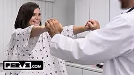 Dharma jones rides doctors fat cock curing her naughty back ache