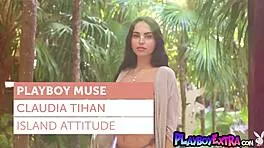 I adore glamorous latina claudia tihan's big boobs naked pool posing